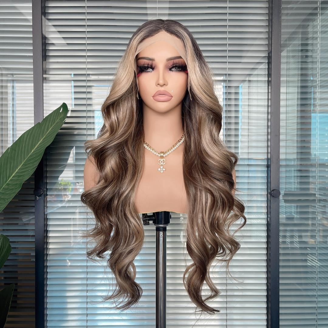 13x4 30” Luxury Synthetic High Heat Resistant Wig