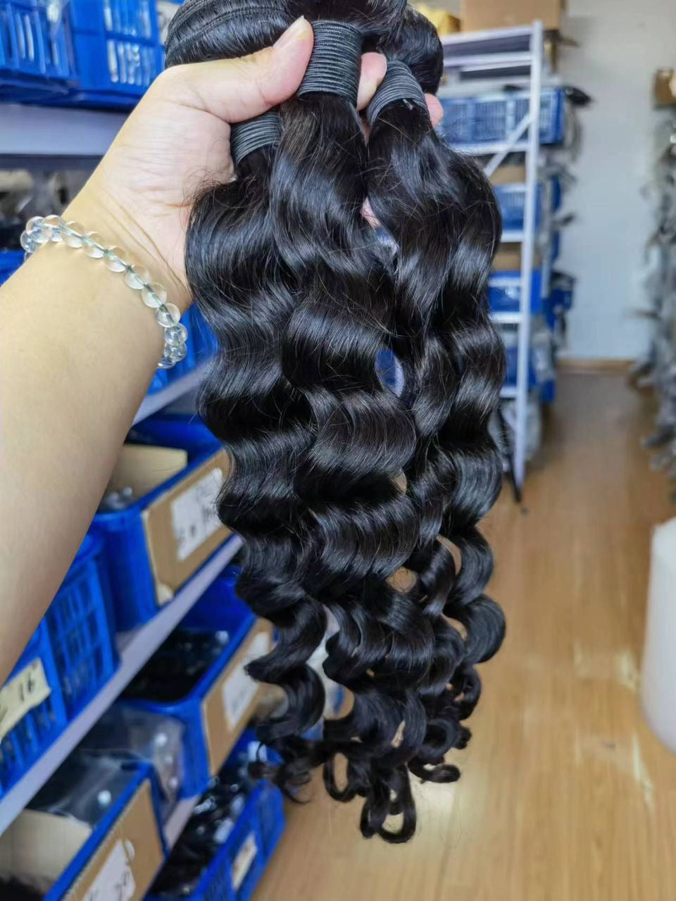 Natural Color Brazilian Virgin Human Hair Bundle Weft